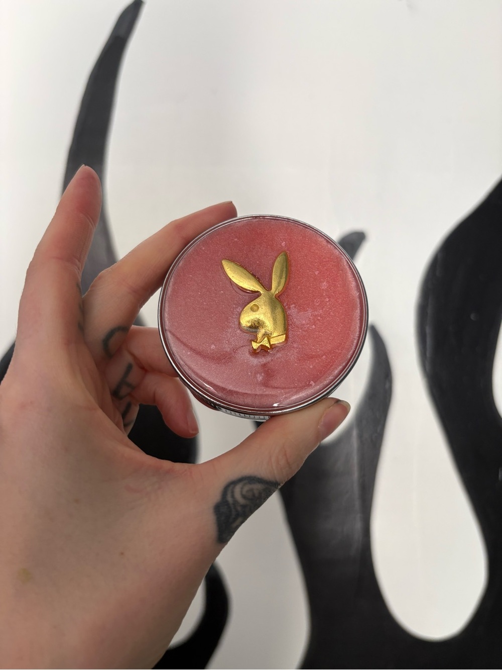 Custom Motorcycle Gas with Pink Playboy